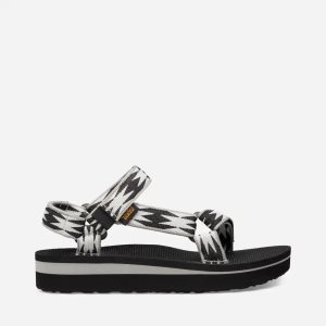 Teva Midform Universal Damen Plateau Sandalen Schwarz Mehrfarbig (Österreich)